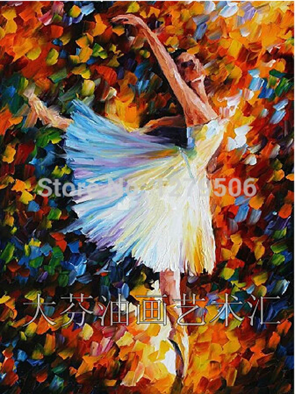 Canvas painting wall oil painting for Living Room Wall entrance way canvas wall art Ballet Girl palette knife hand painted