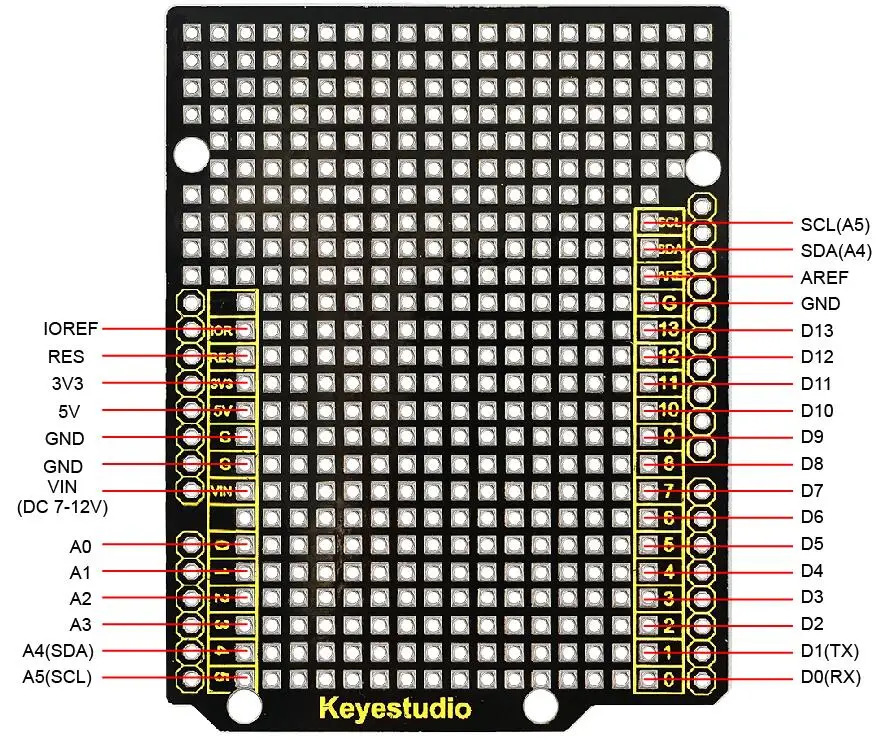 10 sztuk prototypowa płytka drukowana Keyestudio dla Arduino UNO R3 płytka tarczy FR-4 przyjazna dla środowiska