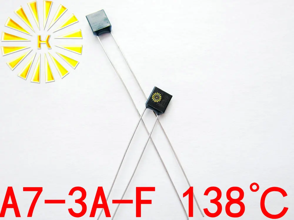 

100% Original A7-3A-F 138 degree Thermal Cutoff RH138 Thermal-Links 3A 250V Black Square Temperature Fuse x 500PCS