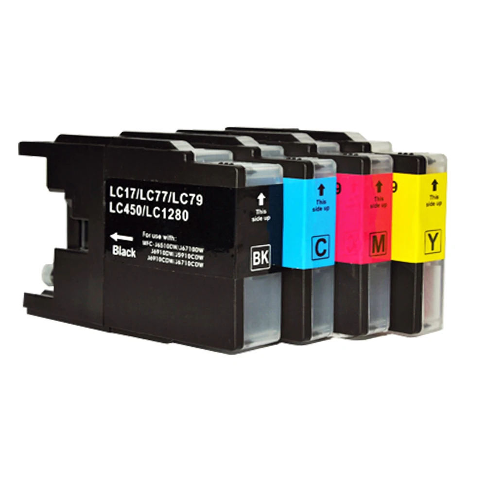 4pk Compatible Brother LC1240 LC1280 ink cartridge for Brother MFC-J430W MFC-J5910DW MFC-J625DW MFC-J6510DW MFC-J6710DW Printer