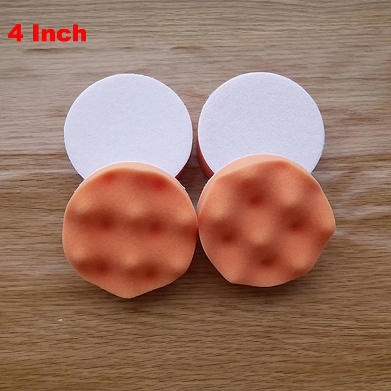 Youwinme 1pcs 4 Inch Polishing Waxing Wave Sponge Paint Care Wash Cleaning Tool Buffing Foams Pad For Auto Car Truck