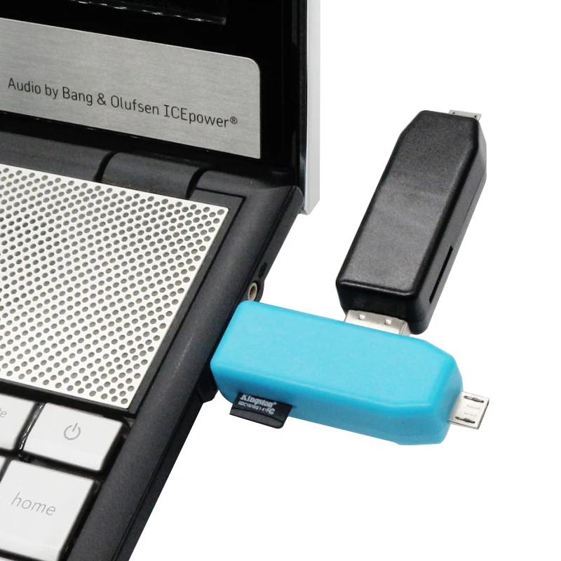 SR Smart OTG Card Reader with Double USB Micro SD TF SD Card Slot for Cellphone Computers 6 Colors