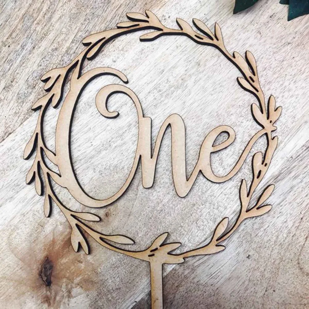 One Wreath Cake Topper Boho 1st Birthday cake topper wreath cake topper  One First birthday Party Decoration