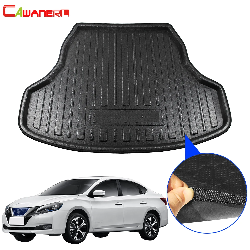 

Cawanerl Car Trunk Mat Tray Boot Liner Floor Cargo Carpet Pad For Nissan Sylphy Pulsar (B17) Sedan 2013 2014 2015 2016 2017 2018