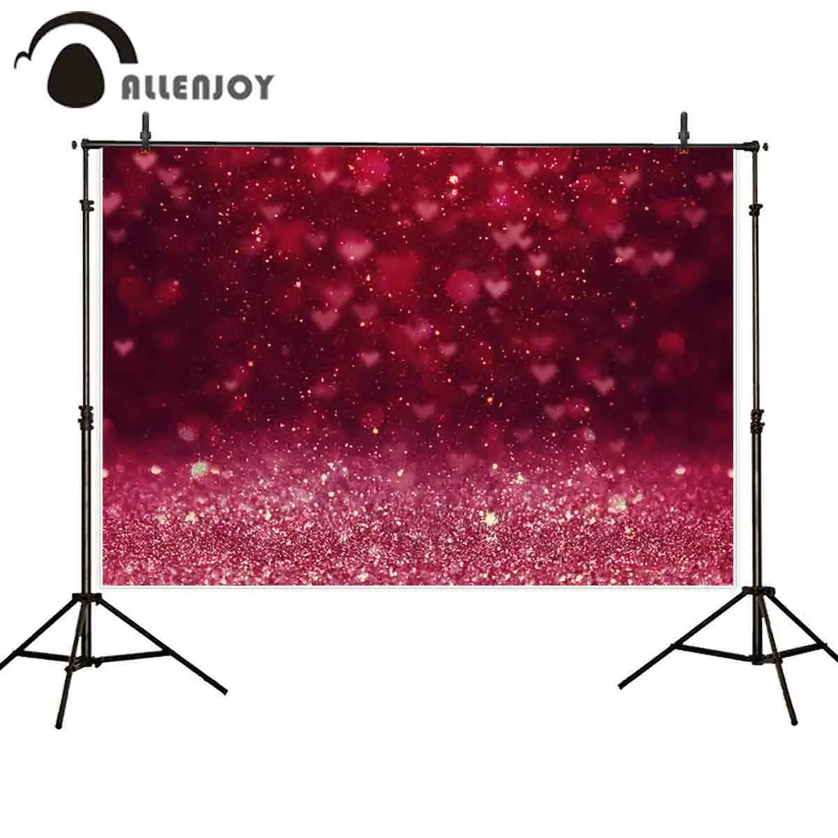 Allenjoy hart fotografie achtergrond roze glitter bokeh 14 Februari Valentijnsdag achtergrond photophone photocall fotostudio