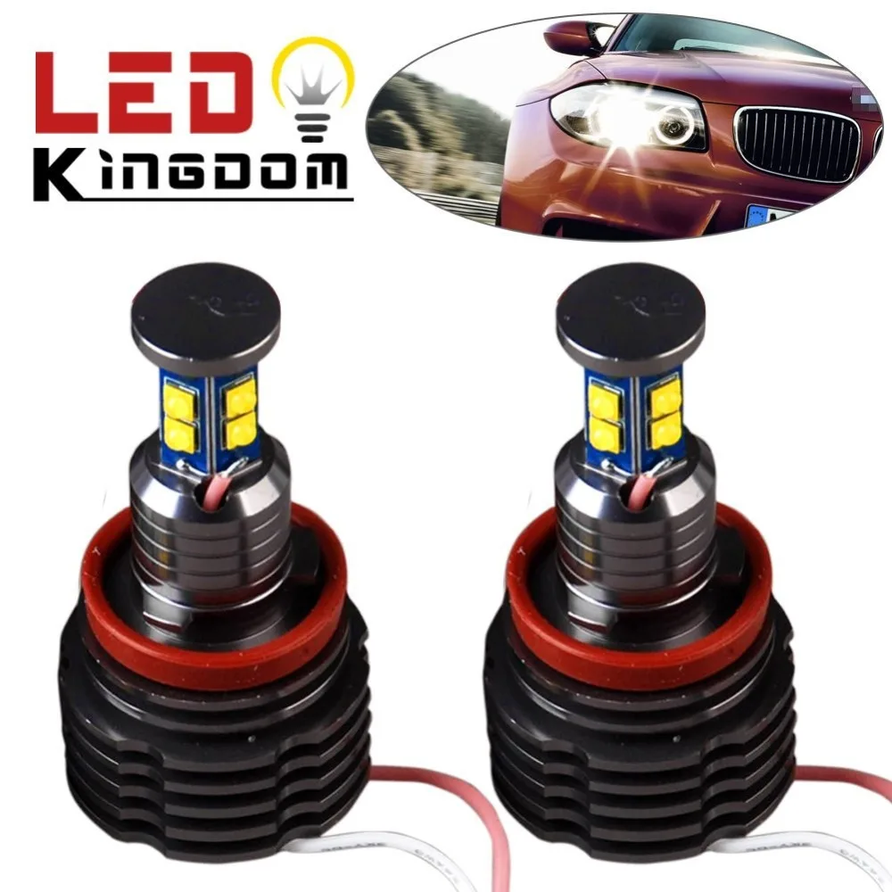 

2x80 Вт КРИ чипы Led H8 ангельские глазки Halo кольцевой светильник белый высокой мощности лампы для BMW E90 E92 E93 X5