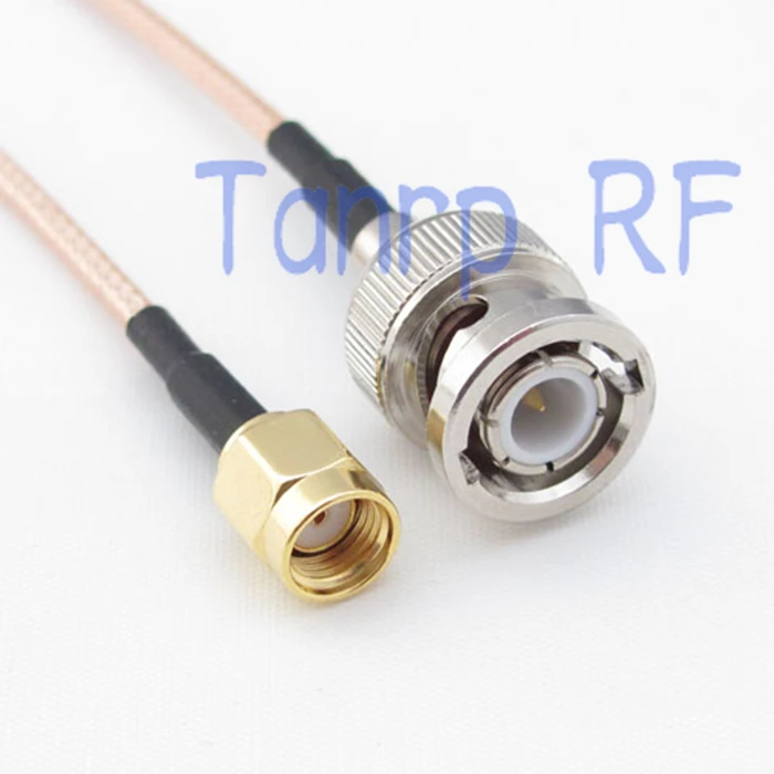 1PCS RG316 extension cable 3feet BNC male plug to RP SMA male RF adapter connector 1M Pigtail coaxial jumper cable