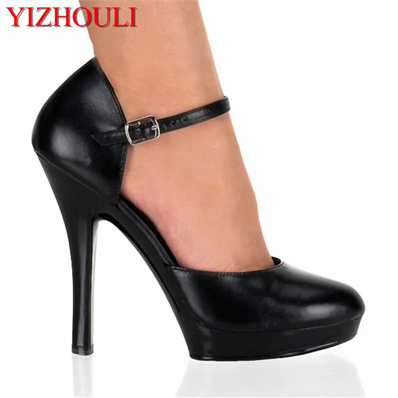 

Fashionable girl's hall is contemporary dance shoe, sexy black foot is bare thin belt 13CM sexy high-heeled shoes