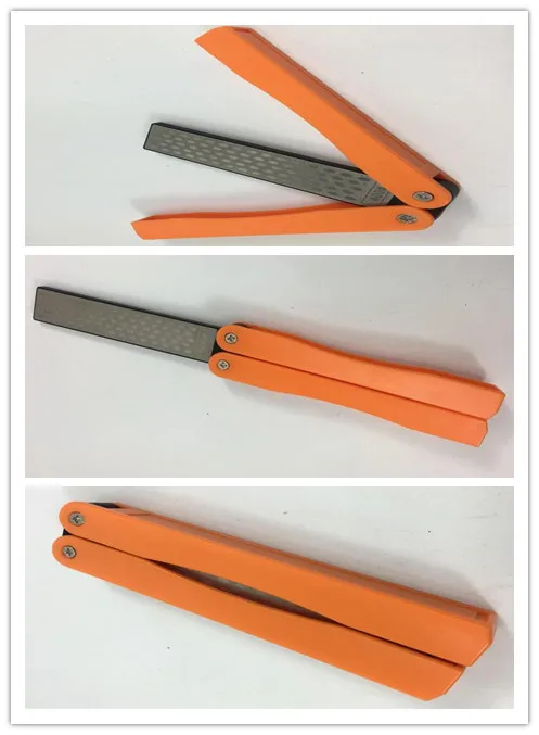 Double Sided Folded Pocket Sharpener Diamond Knife Sharpening Stone Outdoor