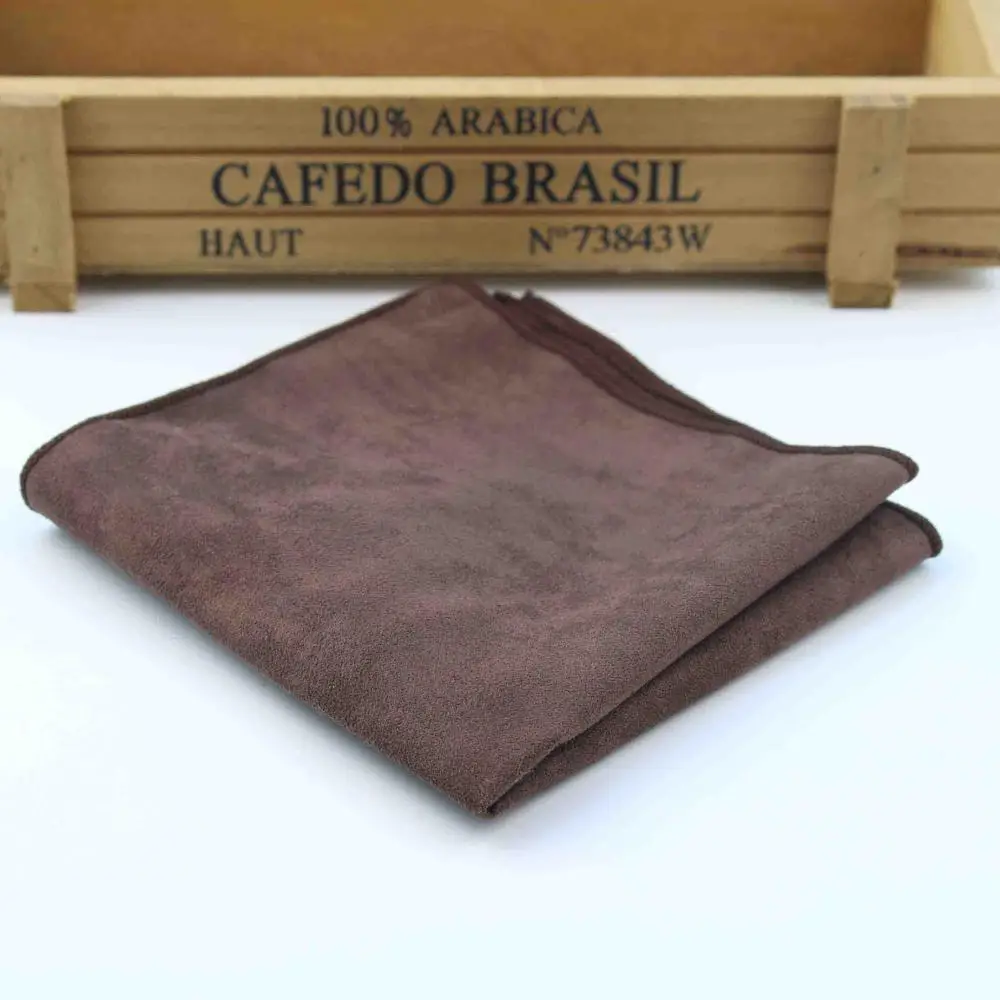 Two-Sided Solid Micro Suede Pocket Square for Men, Soft and Stylish