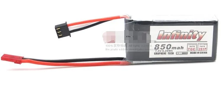 Nieskończoność 2S 3S 7.4V /11.1V 850mAh 70C grafen bateria LiPo złącze JST dla multikopter zdalnie sterowany Model