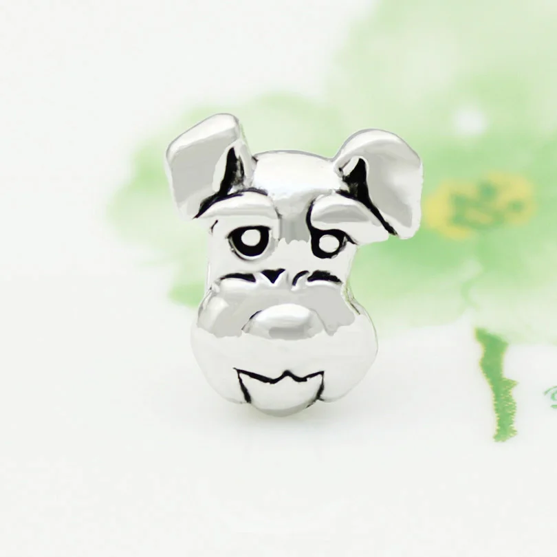 Round European big hole charm beads dog amulet original brand design  Fit Pandora Bracelet Necklace