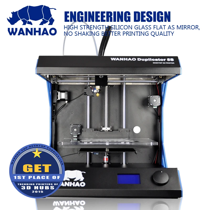 Excellent resolution stabe high quality Wanhao D5S mini 3d printer industrial level with1kg filament for free.