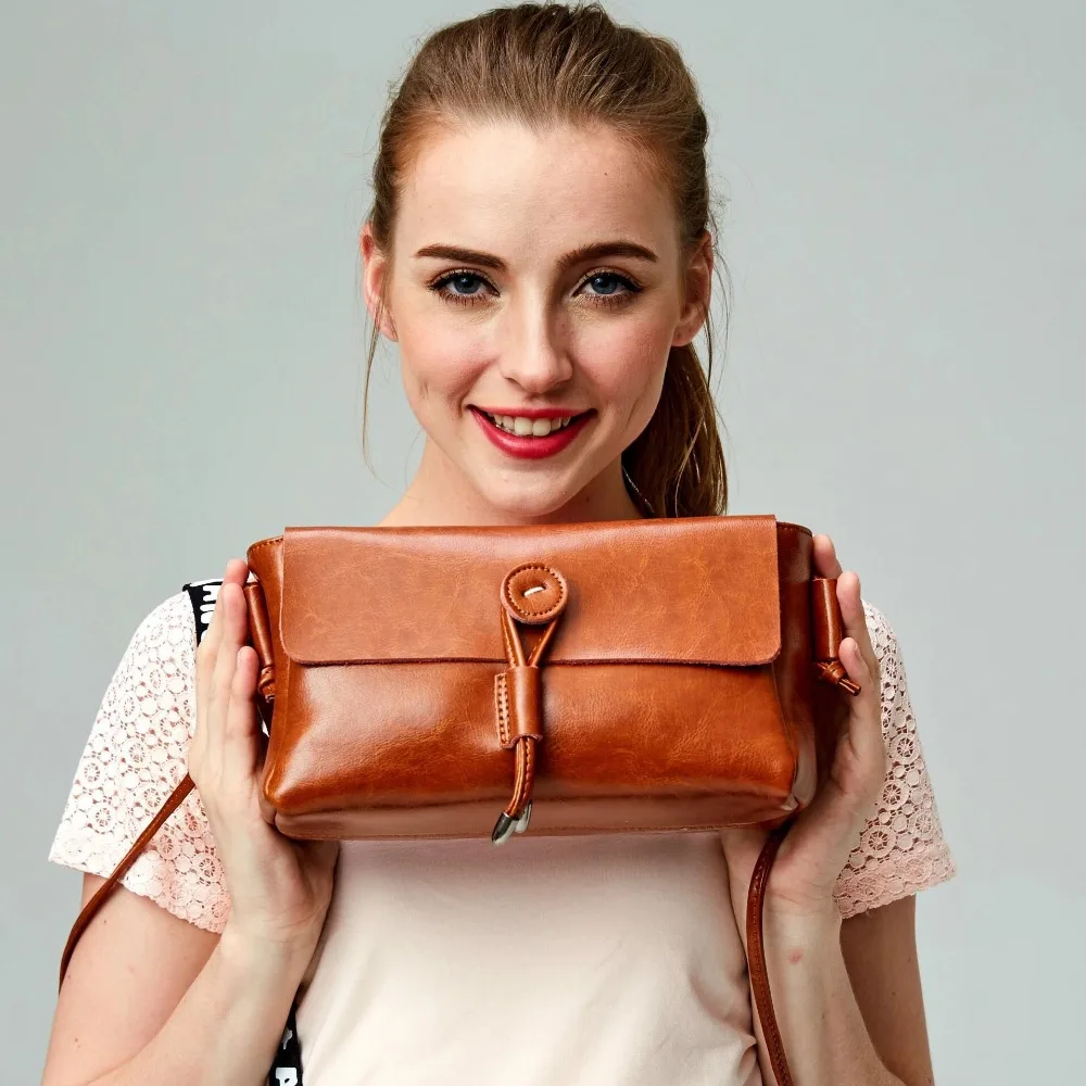 Fashion Women Crossbody Bag Genuine Leather Shoulder Bag For Ladies Bag Summer New Yellow / beige/brown Small Bag Purse L5015