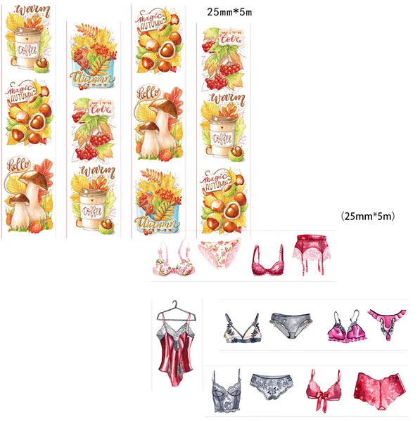 Beautiful 25mm*5m high quality  washi paper  tape/Beautiful  Harvest Season and Sexy Underwear  japan washi tape