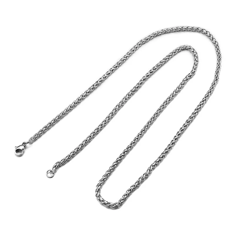 USENSET Gold Plated Textured Rope Chain Necklace Minimalist Stainless Steel Men Chains Neck Jewelry чокер