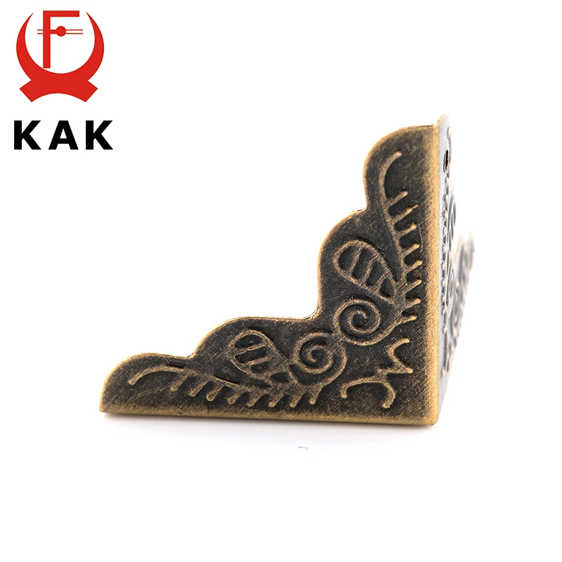 30PCS 3.6x2.4cm Luggage Case Box Corners Brackets Decorative Corner For Furniture Decorative Triangle Rattan Carved Hardware
