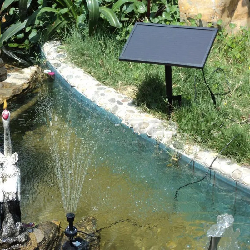 

Brushless Motor Solar Fountain Solar submersible pumps 3W amorphous silicon solar fountain garden fountain