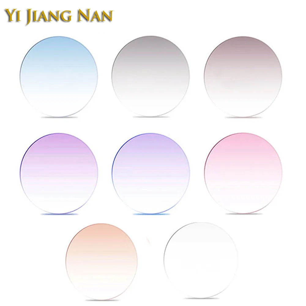 Single Vision Tint Gradient Color 1.61 Index MR-8 and 1.67 Index MR-7 Lenses Customize Colored Prescription Lenses