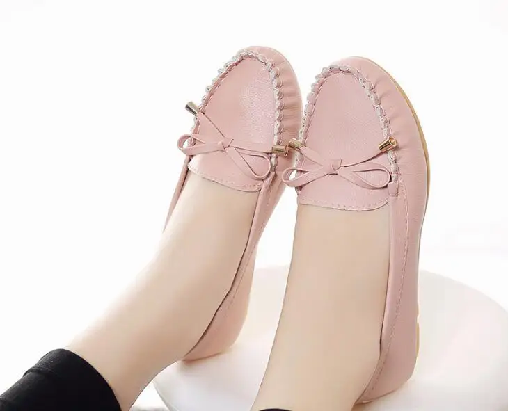 Fashion Autumn and spring style Women Ballet Flats Round Toe Slip on Shoes Non-slip bean Flats Shoes pink Sandals Woman Shoes