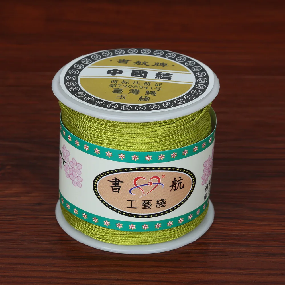 سوار حبل نايلون ، 100 ياردة ، 0.8 مللي متر ، عقدة صينية ، مكرميه ، مضفر ، سلسلة ، شرابة ، خرز ، مجوهرات