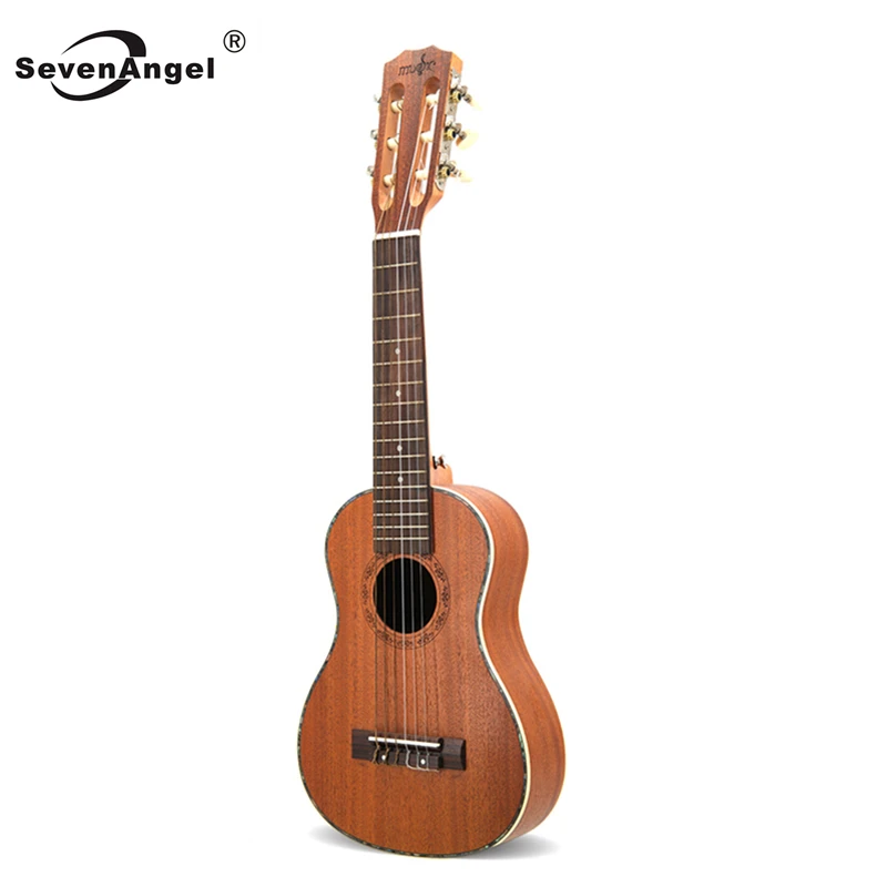 

28 Inch Ukulele Mini Guitar 6 Strings Ukelele Hawaiian Sapele Guitar Electric Ukulele with Pickup EQ Stringed music instrument