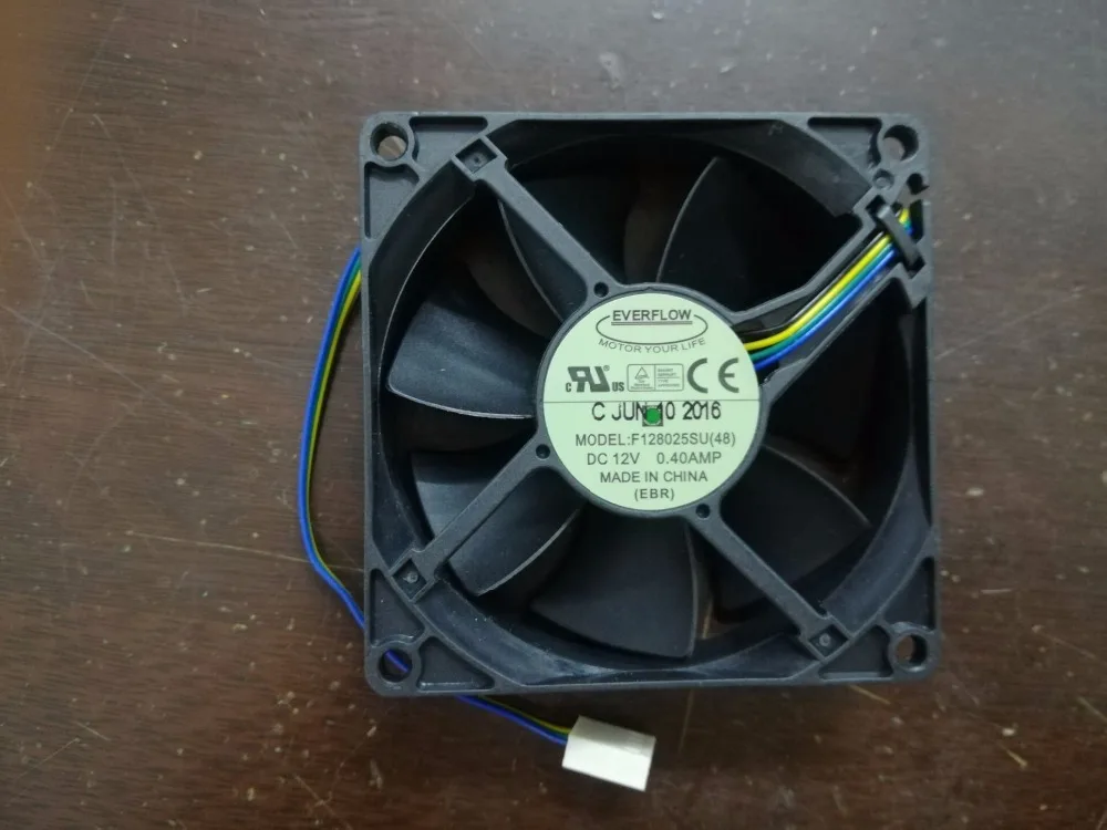 Echt 8025 8Cm F128025SU 12V 0.40A 4 Draad Temperatuurregeling Fan