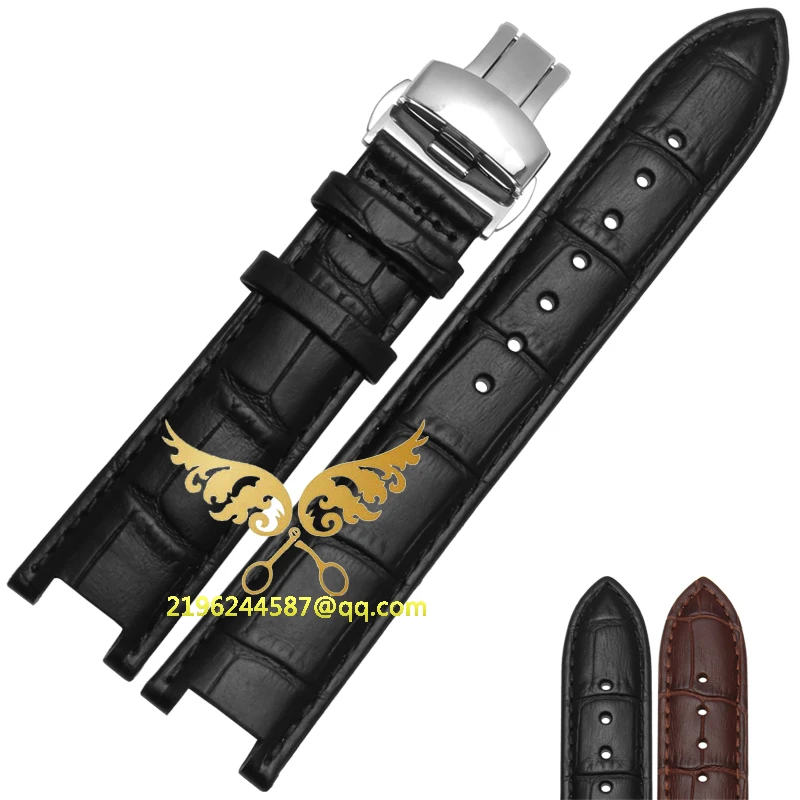 20*11MM 22*13mm High quality Genuine leather cowhide  Watch strap for GC with stainless steel buckle free shipping