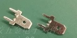 100pcs/ lot  Free shipping  4.8mm PCB board open type terminal lugs welded copper terminals circuit board inserts