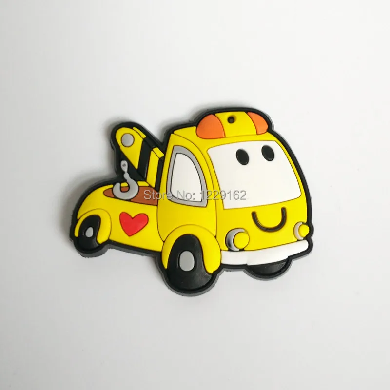 Hot sale!!! Cartoon Car fridge magnets whiteboard sticker Vehicle Silicon Gel Refrigerator Magnets Educational Kids gift