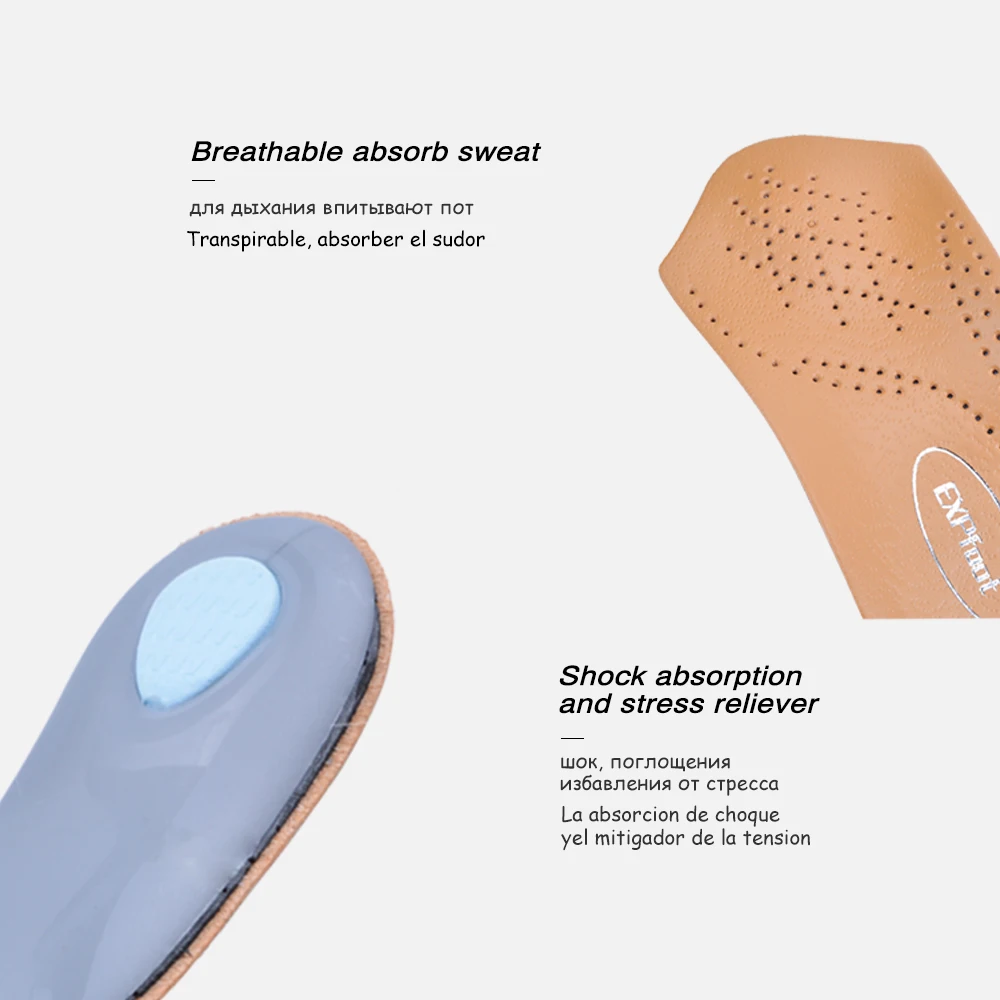 3/4 Half arch support orthopedic insoles flat foot correct 3/4 length orthotic insole feet care health orthotics insert shoe pad