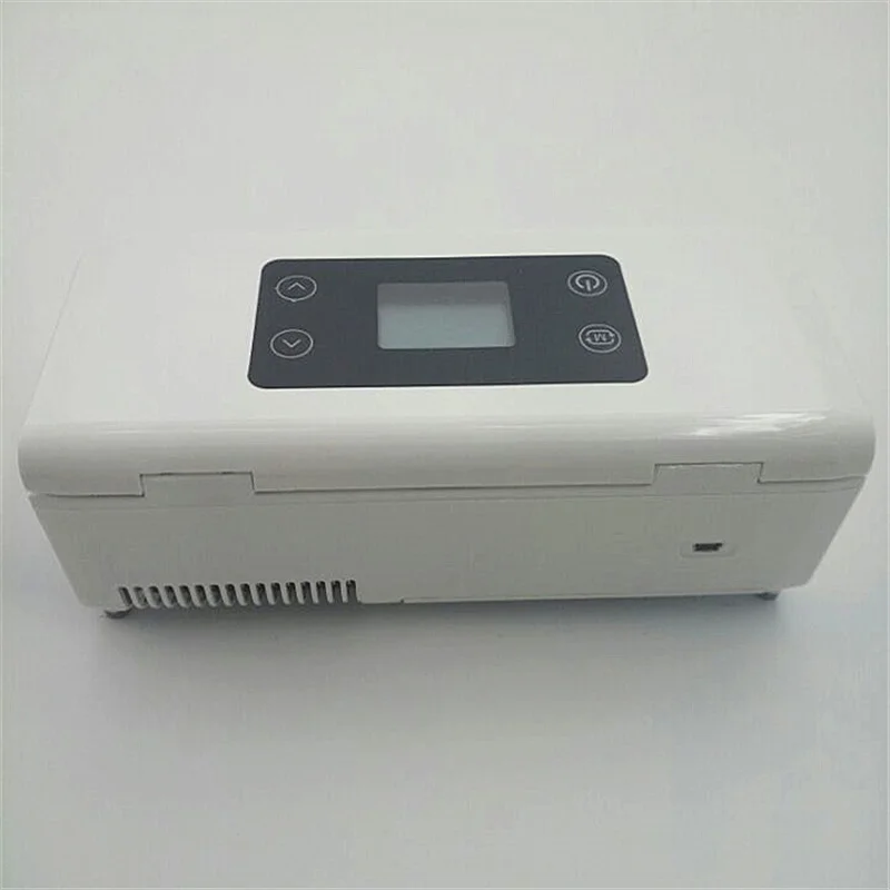 Insuline Draagbare Koeler Batterij Aangedreven Diabetici Medi Thermo-elektrische Koelkast Reizen Medicinale Koelkast Met Lcd Display