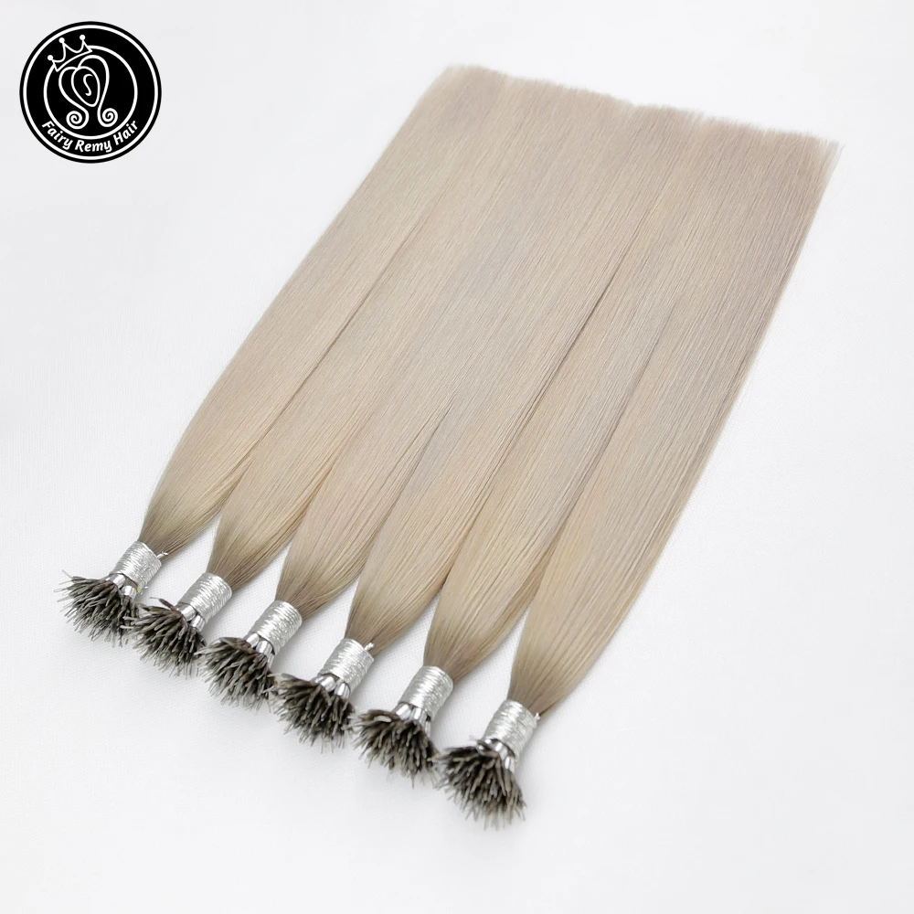 Wróżka Remy włosy Pre Bonded Micro Link doczepy z ludzkich włosów lód blond kolor 16-24 Cal 0.8 g/s mikro koraliki prawdziwe Remy ludzkie włosy — zdjęcie 4