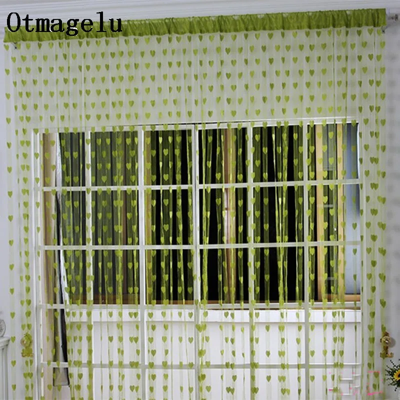Liebe Herz Linie Schnur Vorhang Fenster Schatten Tür Teiler schiere separate Vorhang romantische Hochzeit Dekor Vorhang Home Dekoration