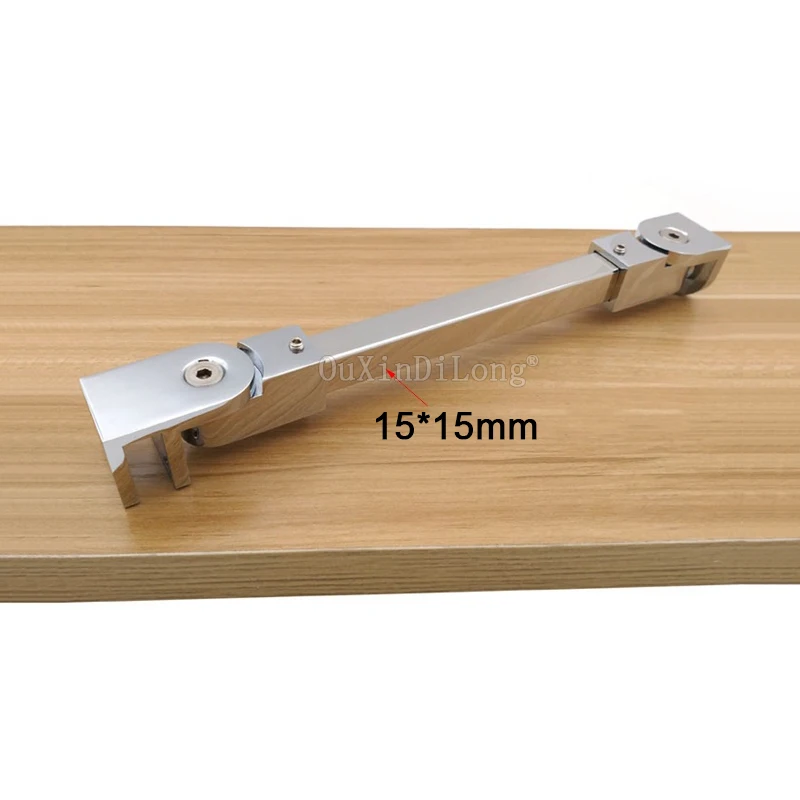 1PCS Stainless Steel Total Length 350-800mm Wall to Glass Bathroom Shower Door Glass Fixed Support Bar JF1813