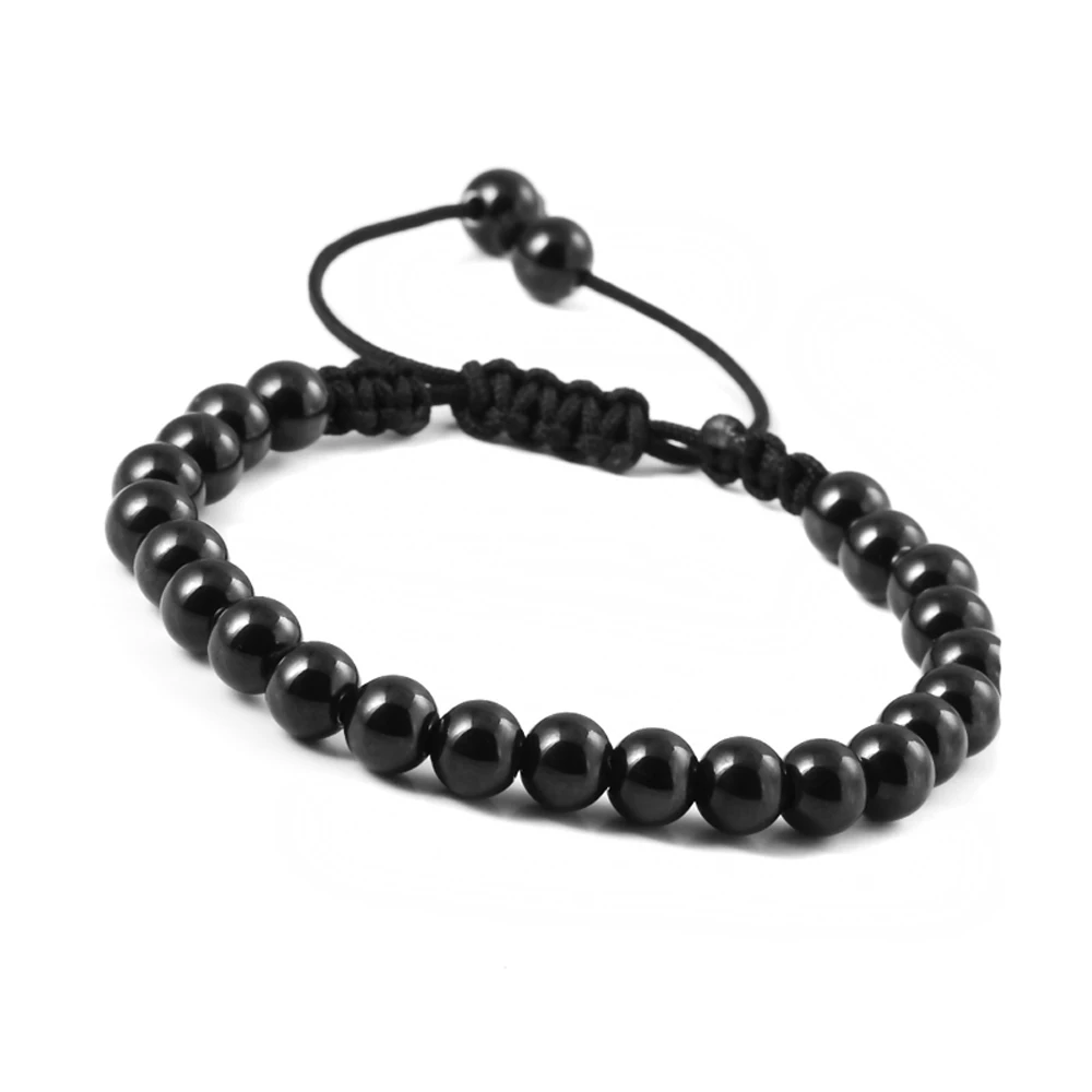 Anil Arjandas Hand Woven Gold   Gun Black Stainless Steel Bead Bracelet For Men Beads Briading Macrame Bracelet Jewelry