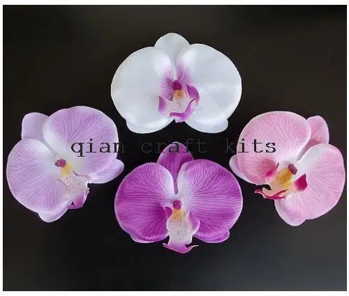 80pcs Big Phalaenopsis Heads Artificial Flower - Silk Flowers - 3.75 inches - Wholesale Lot - for Wedding Work, Make Hair clips