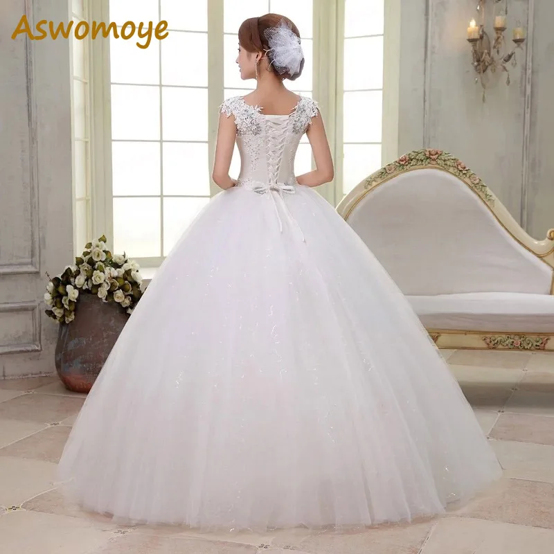 2020 nuovo bianco Sexy moda fiore sposa abito da sposa romantico principessa abito in pizzo abiti da sposa Plus Size su misura