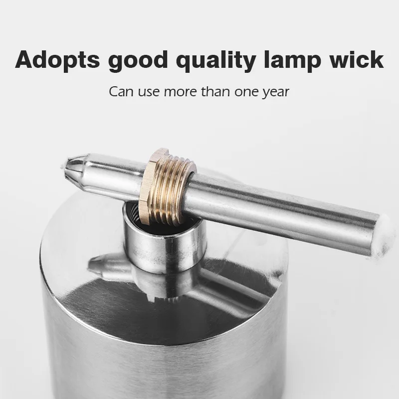 WUTA 200ml Stainless Steel+Brass Alcohol Burner Biology Chemistry Dental Lab Lamp With Wick Leather Craft Work Heating Tool Safe