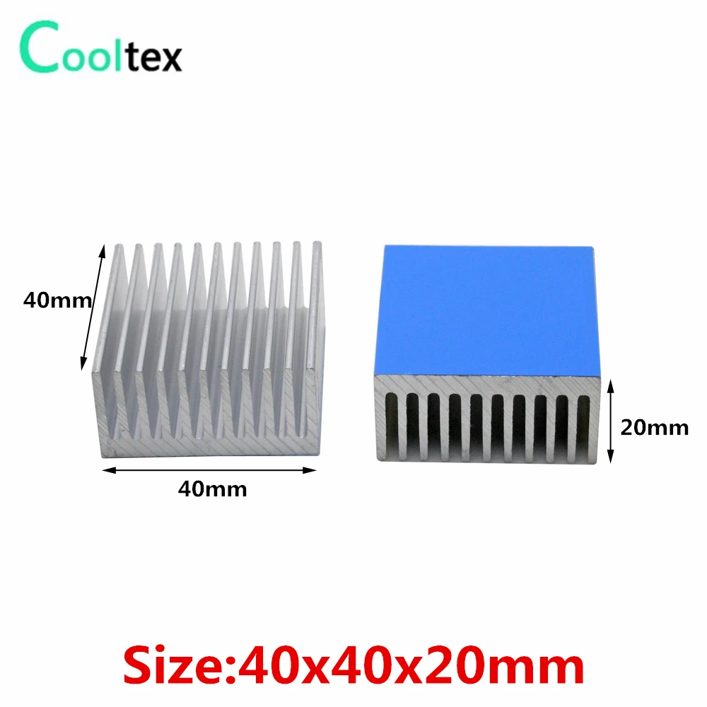 Disipador de calor de aluminio, 7 modelos, radiador, Enfriador de refrigeración para Chip electrónico IC LED, ordenador con cinta conductora térmica