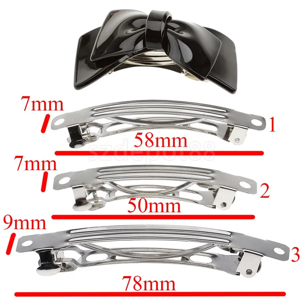 Hot Koop 50 Stuks Metalen Franse Barrette Blank Haar Clip Haarspelden Bogen Zilveren Diy Haar Accessoires