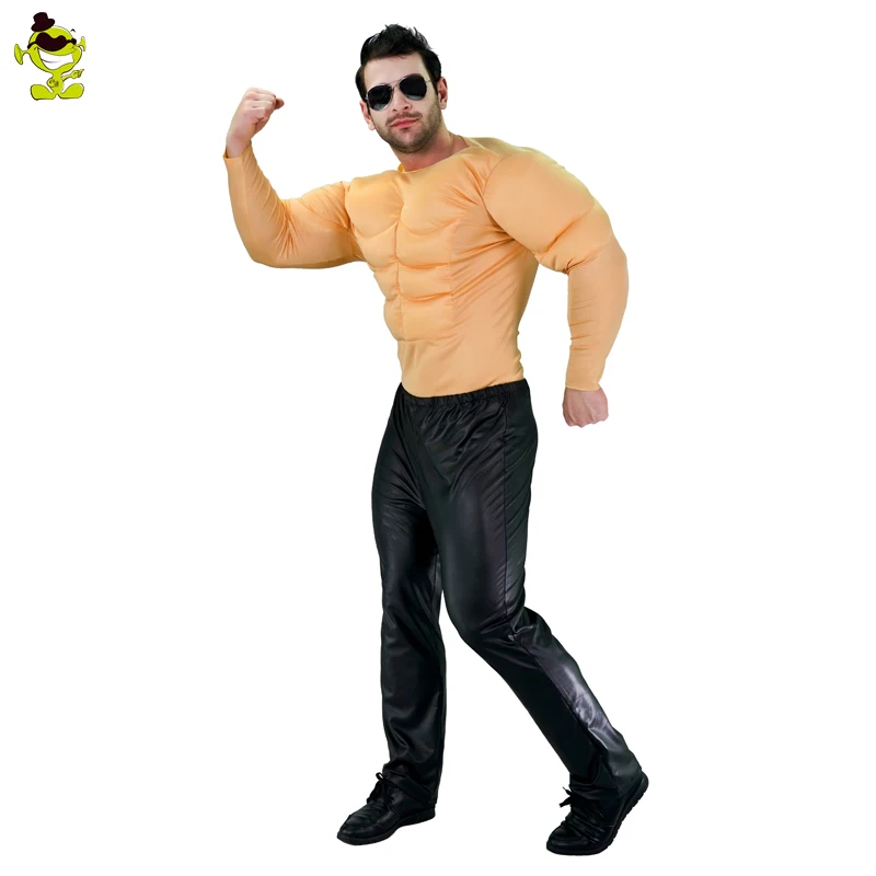 New arrival muscle top  men muscle top costumes for Adult cosplay Halloween funny strong man Role Play party costumes