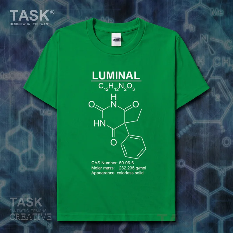 Luminal Molecular Formula Chemistry Subject t-shirt Short sleeve clothes mens t shirt new Tops sweatshirt sports cotton 01