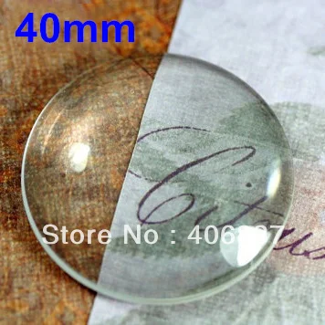 20 tamanhos, boa qualidade 40mm doméstico redondo transparente lupa cabochão