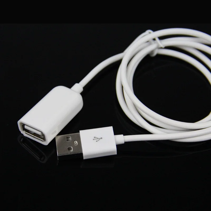 NEW 50CM White PVC Metal USB 2.0 Male to Female Extension Adapter Cable Cord 0.5m/1m 1/3 Ft 7ABC