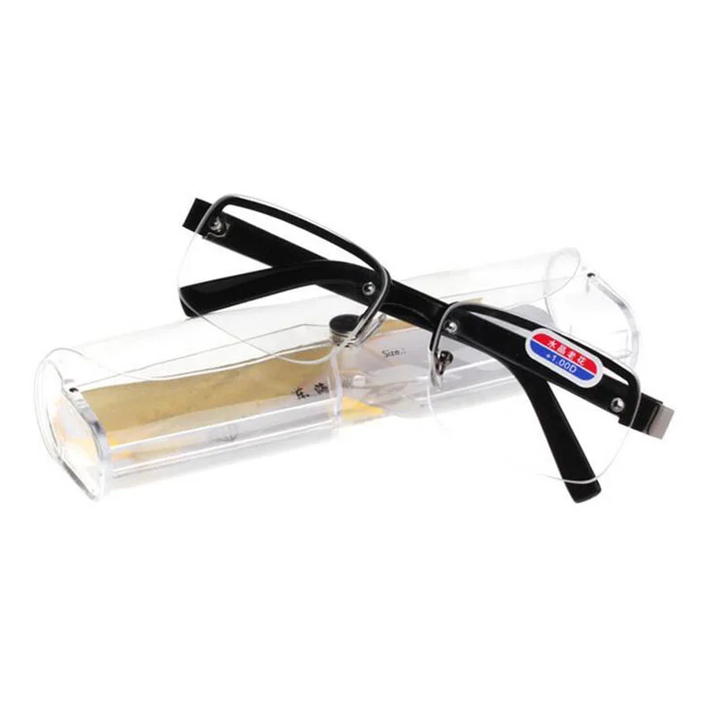 Rimless classic style glass lenses Reading Glasses Plain mirror Men women Unisex Eyewear 0 1.0 1.5 2.0 2.5 3.0 3.5 4.0 image 3