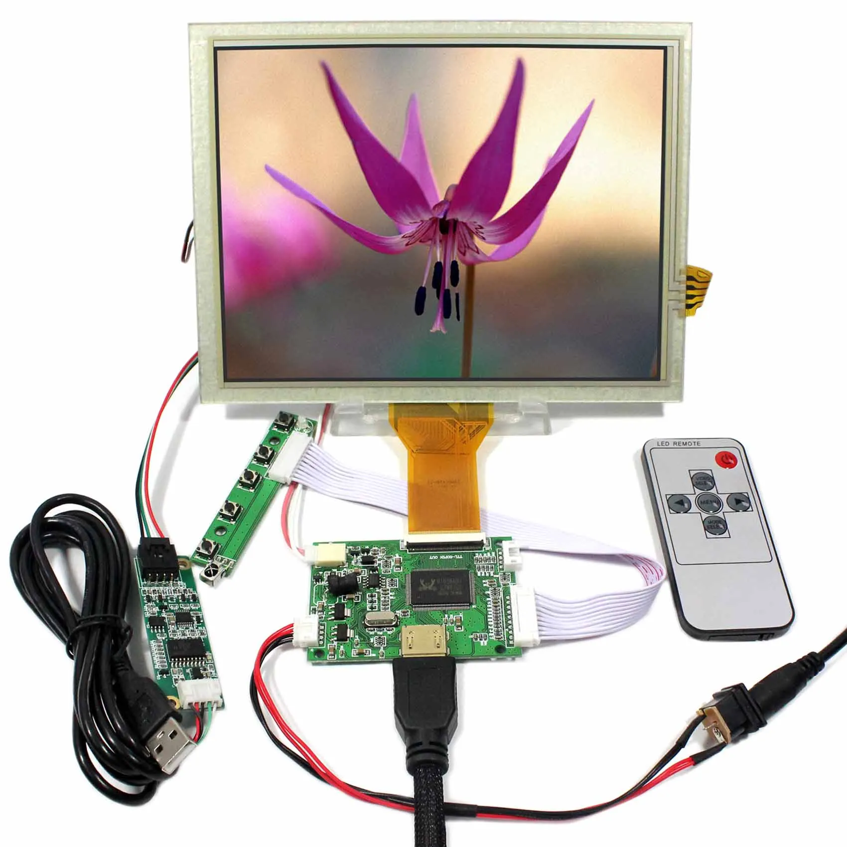 HD MI LCD Controller Board+8inch EJ080NA-05A 800X600 LCD Screen With Touch Panel