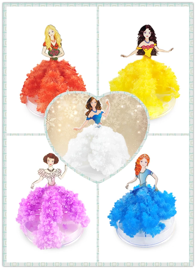 2019 105mm DIY Farbe Magische Wachsende Papier Prinzessin Baum Kit Magische Kleid Bäume Weihnachten Heißer Wissenschaft Kinder Spielzeug Neuheiten lustige