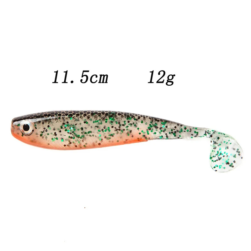 Jig Swimming Shad Fishing Tackle 11.5cm 12g Artificial Bait Lively Worm Soft Lures Silicone Pesca Fishing Wobblers