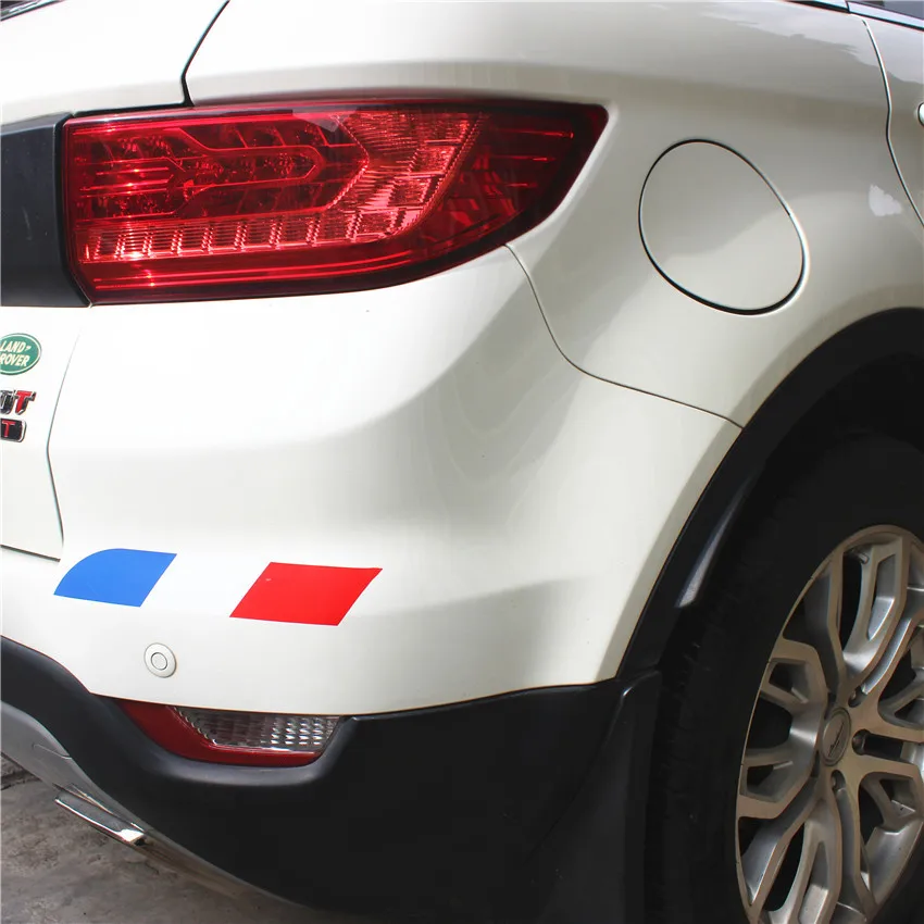 2pcs 30cm France Color Car National Flag Stickers PVC Rear Decal Styling For Peugeot Citroen Renault Bugatti DS Dacia